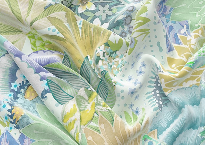 Kolkata Velvet, Spring Mist - Motorised Roman Blind - Image 4